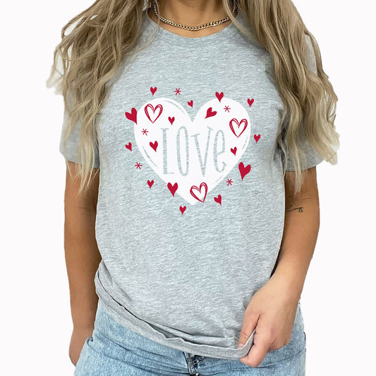 Love Heart Graphic Tee | Dandelion Love | valentine | Love | Lips | Hearts