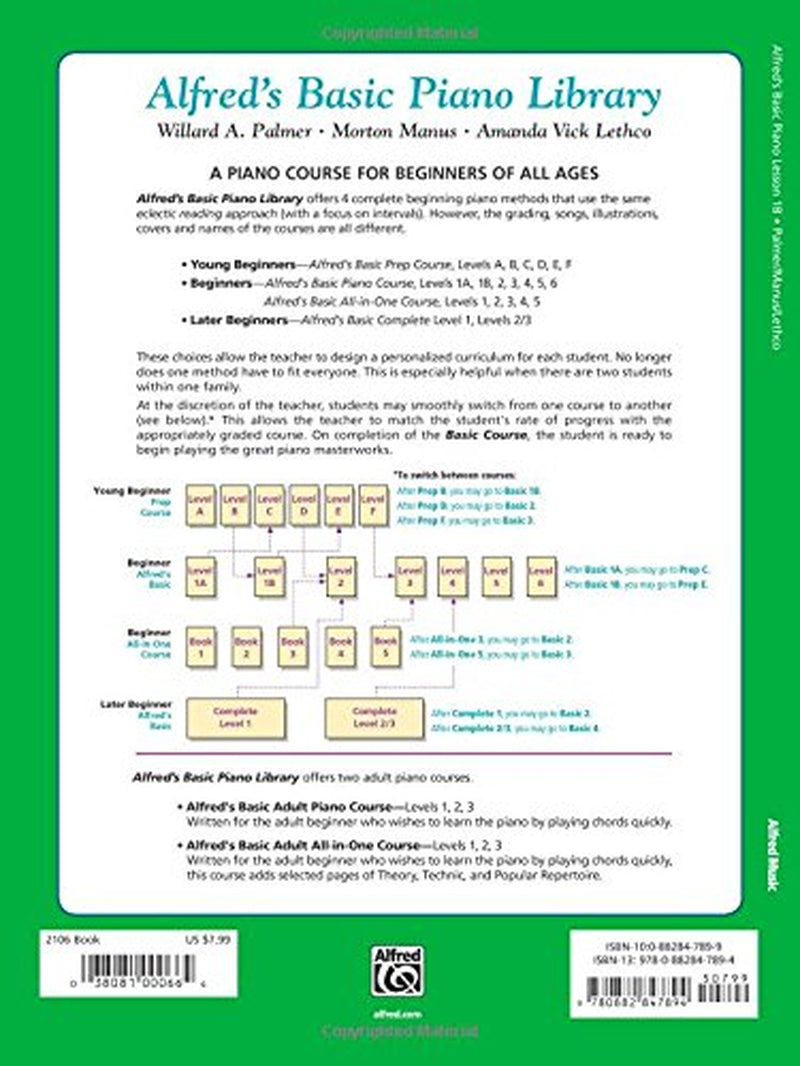 Alfred'S Basic Piano Library Lesson Book, Bk 1B (Alfred'S Basic Piano Library, Bk 1B)