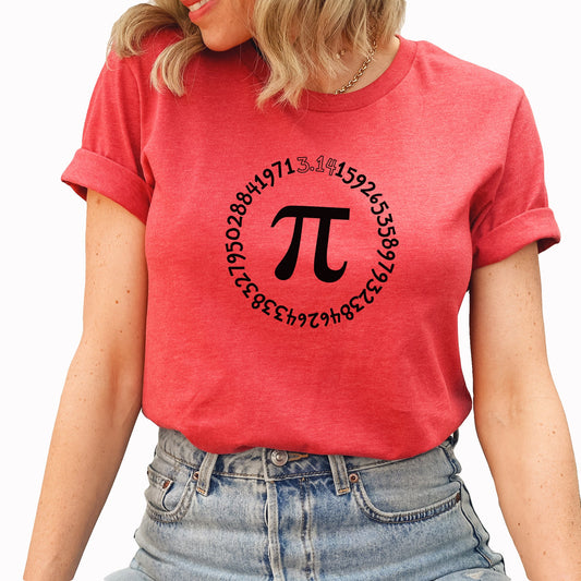 Pi Circle Graphic Tee | Pi Day | Math Teacher | Math Class | School Teacher | Teacher Gift