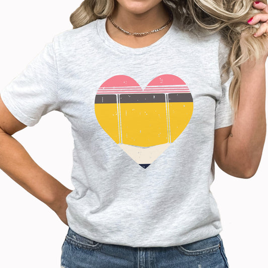Heart Pencil Graphic Tee | TGIF | School | Teacher | Writer | School | School Teacher | Classroom | Pencil