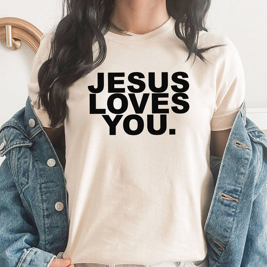 Jesus Loves You Graphic Tee | Primary Song | Church| Religious | Jesus | Sing