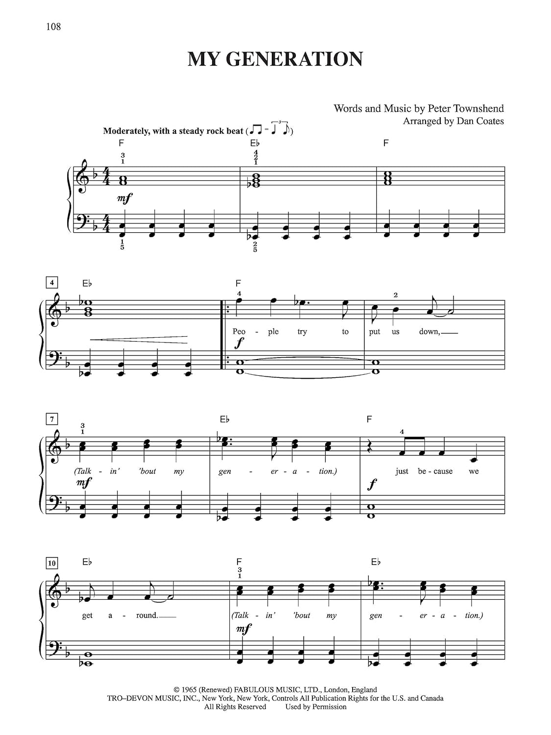 Rolling Stone Easy Piano Sheet Music Classics, Vol 1: 39 Selections from the 500 Greatest Songs of All Time (<I>Rolling Stone</I>(R) Easy Piano Sheet Music Classics)