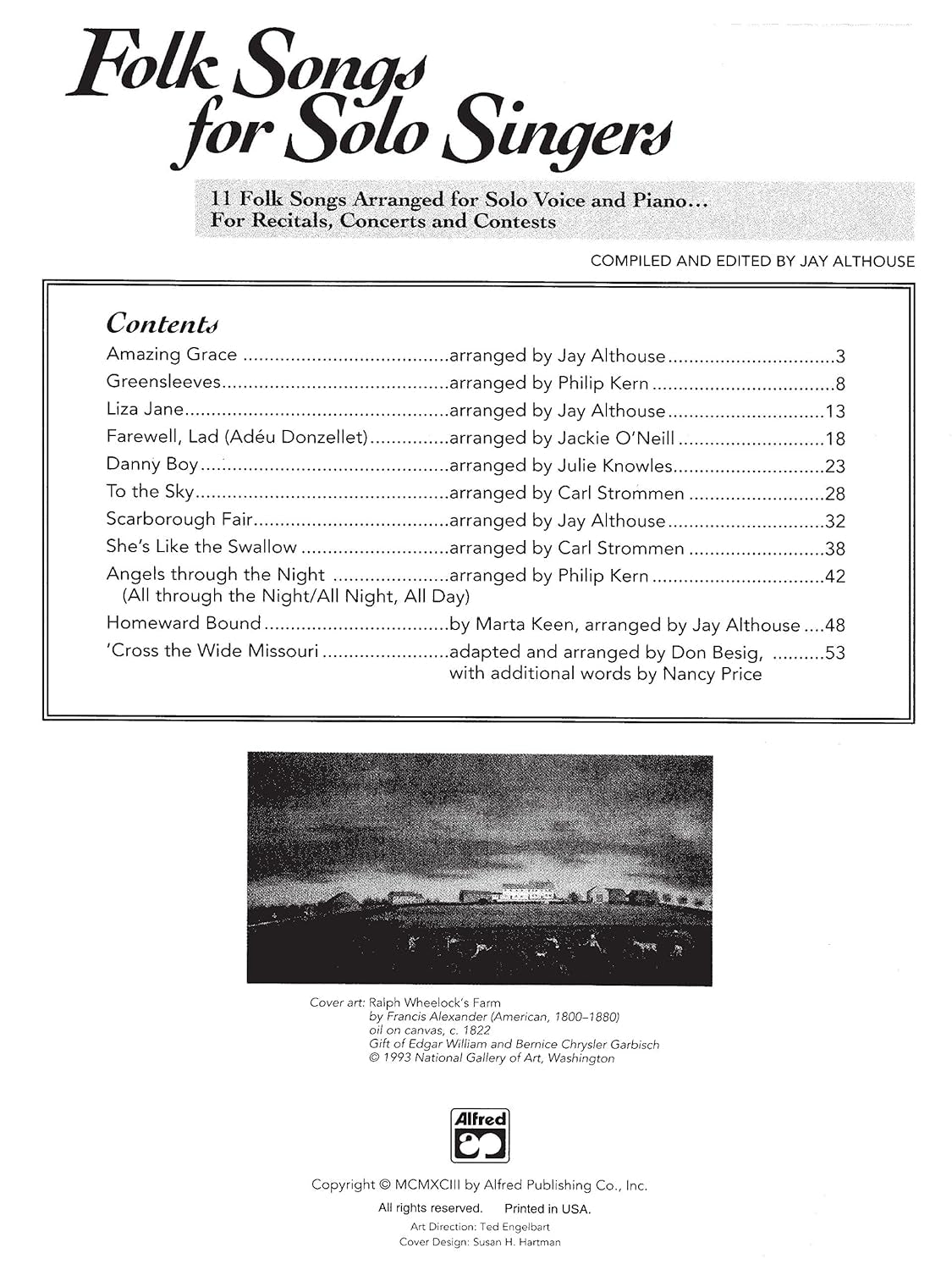 Folk Songs for Solo Singers, Vol 1: 11 Folk Songs Arranged for Solo Voice and Piano . . . for Recitals, Concerts, and Contests (Medium High Voice)