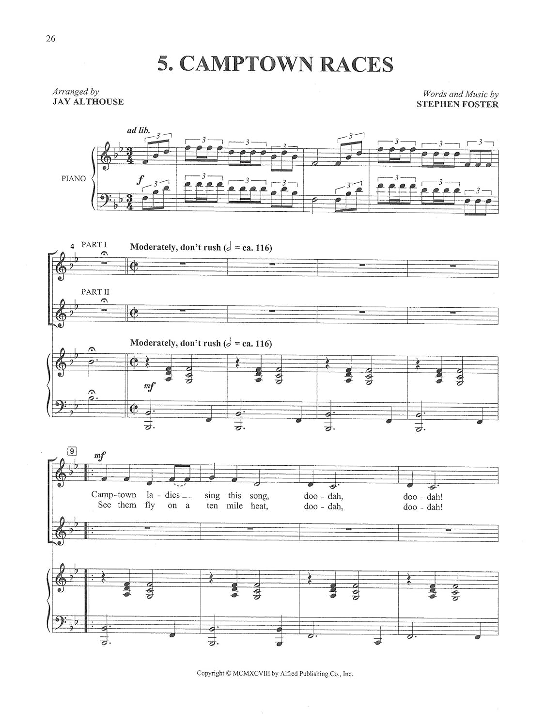 Folk Songs for Two: 11 Folk Songs Arranged for Two Voices and Piano . . . for Recitals, Concerts, and Contests (For Two Series)