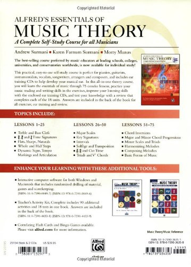 Alfred'S Essentials of Music Theory: a Complete Self-Study Course for All Musicians (Book & 2 Cds)