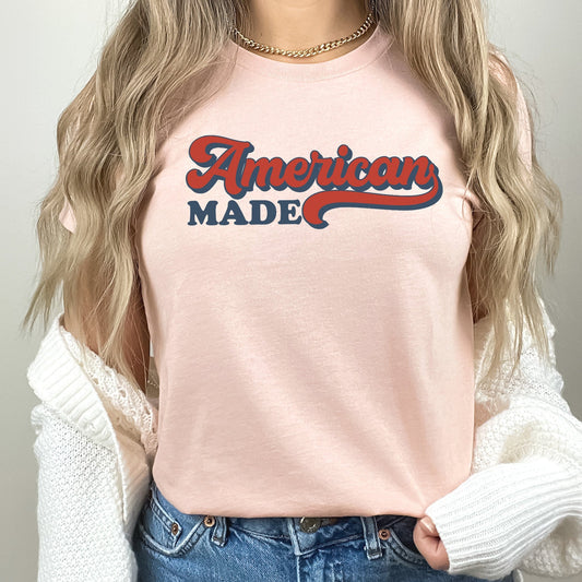 American Made Graphic Tee | Super Soft Tee | Patriotic | Americana | USA | Freedom | Layering Tee | Red White And Blue