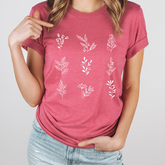 Plant Grid Graphic Tee | Born To Garden | Gardening | Gardener | Green Thumb | Plants | Plantaholic