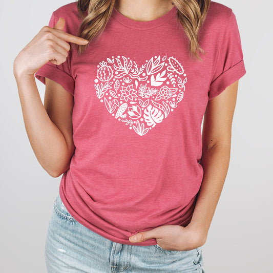 Plant Heart Graphic Tee | Green Thumb | Gardening | Plantaholic | Born To Garden | Garden | Gardener