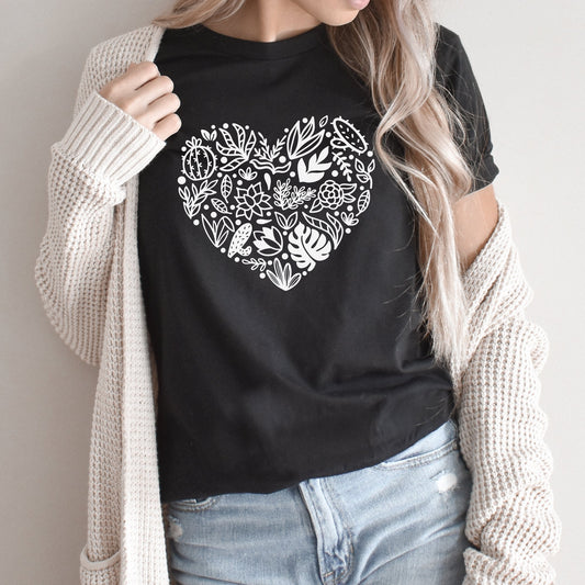 Plant Heart Graphic Tee | Green Thumb | Gardening | Plantaholic | Born To Garden | Garden | Gardener