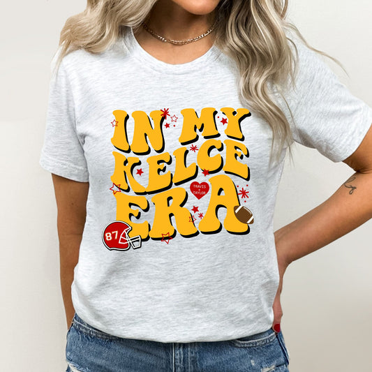 In My Kelce Era Graphic Tee | Travis | Taylor | Football | Concert Tour | Trendy | Romance | 87 | Chiefs | Layering Tee | Popular | Music