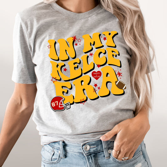 In My Kelce Era Graphic Tee | Travis | Taylor | Football | Concert Tour | Trendy | Romance | 87 | Chiefs | Layering Tee | Popular | Music