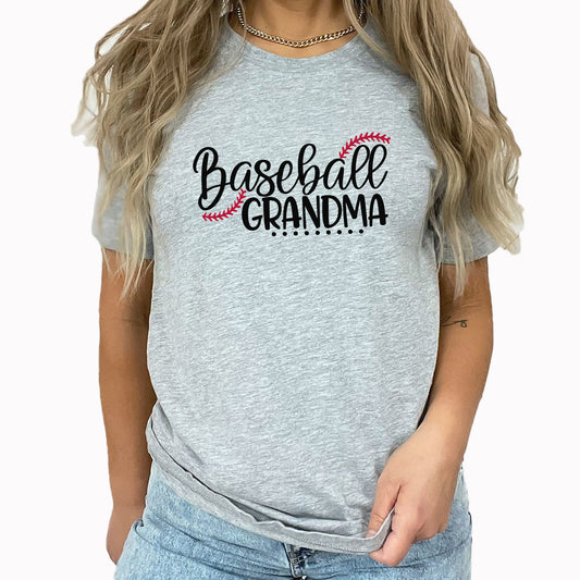 Baseball Grandma Graphic Tee | Hot Dogs | Ball Diamond | Baseball Heart