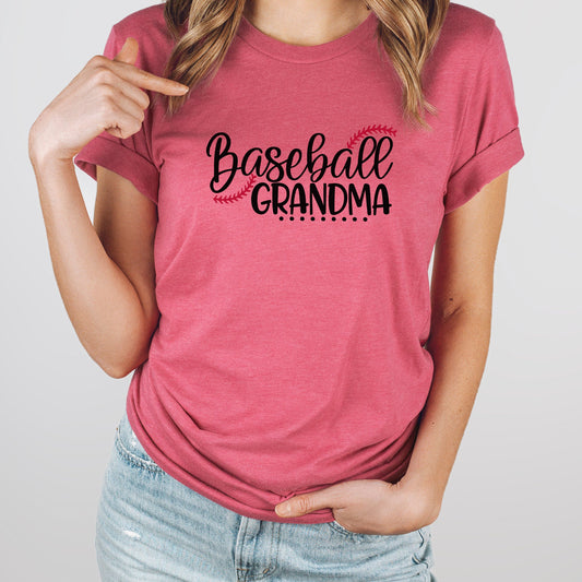 Baseball Grandma Graphic Tee | Hot Dogs | Ball Diamond | Baseball Heart