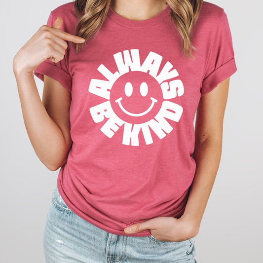 Always Be Kind Smiles Graphic Tee | Choose Kindness | Happiness | Smiley Face | Positive Vibes | Happy Day | Layering Tee