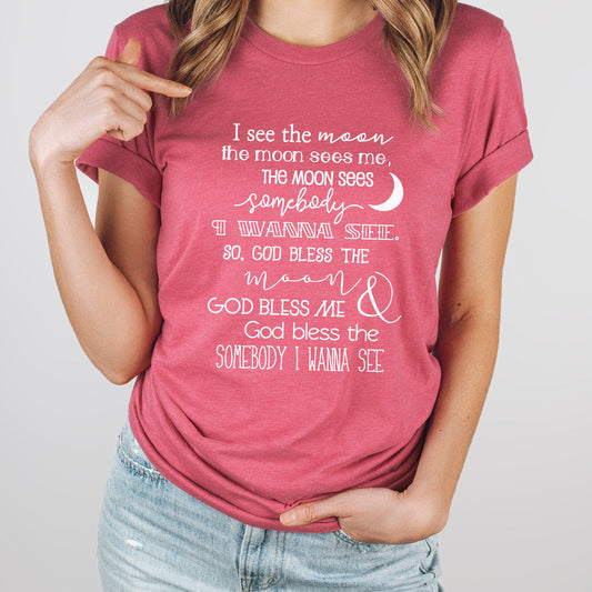 I See The Moon Graphic Tee | Mama Song | Nursery Rhyme | Mom | Mom Life | Mama | Bedtime