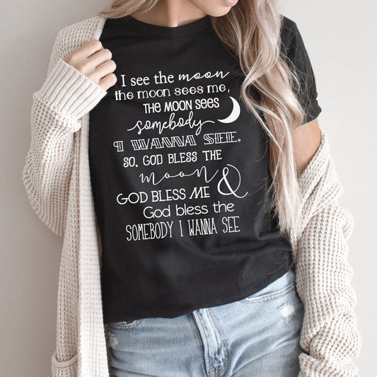 I See The Moon Graphic Tee | Mama Song | Nursery Rhyme | Mom | Mom Life | Mama | Bedtime
