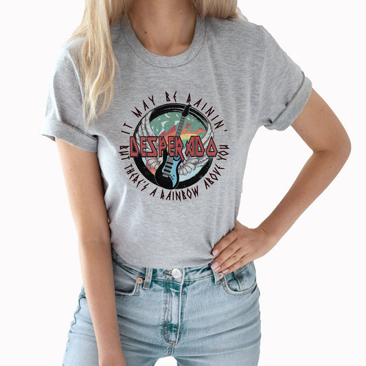 Desperado Graphic Tee | Music Lyrics | Music | Songs | Desperado | Guitar | It May Be Raining | Distressed