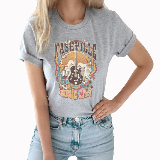 Nashville Graphic Tee | Music | Country Music | Western | Guitar | Nashville | Music City