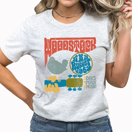 Woodstock Graphic Tee | Woodstock | Music | Peace | Guitar | Hippie | Singing | Song | Lyrics