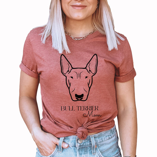 Bull Terrier Mom Graphic Tee | Medium Dog Breed | Best Friend | Fur Mom