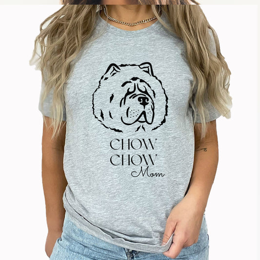 Chow Chow Mom Graphic Tee | Medium Dog Breed | Fur Mom | Best Friend | Pet | Animal | Dog