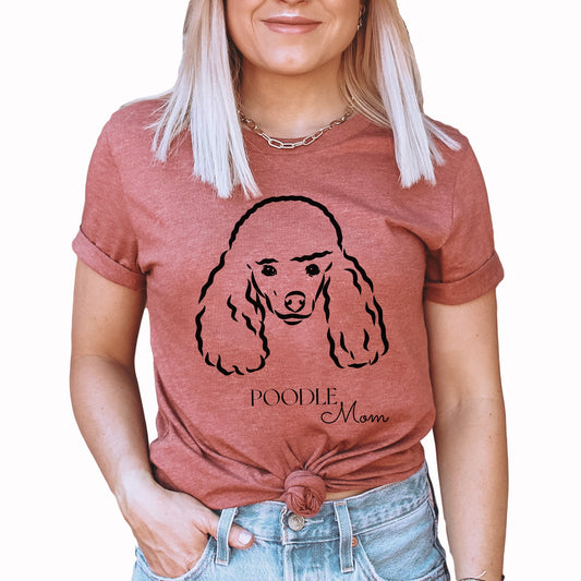 Poodle Mom Graphic Tee | Medium Dog Breed | Pet | Animal | Fur Mom | Best Friends