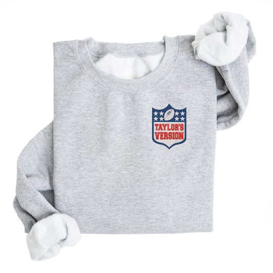 Taylors Version Embroidered Sweatshirt | Fleece Lined | Pullover | Football | Taylor | Travis | Music | Trendy