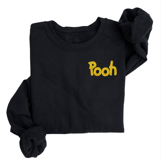Winne The Pooh Embroidered Sweatshirt | Fleece Lined Pullover | Adult Sizes | Honey | Bear | Hundred Acre Woods