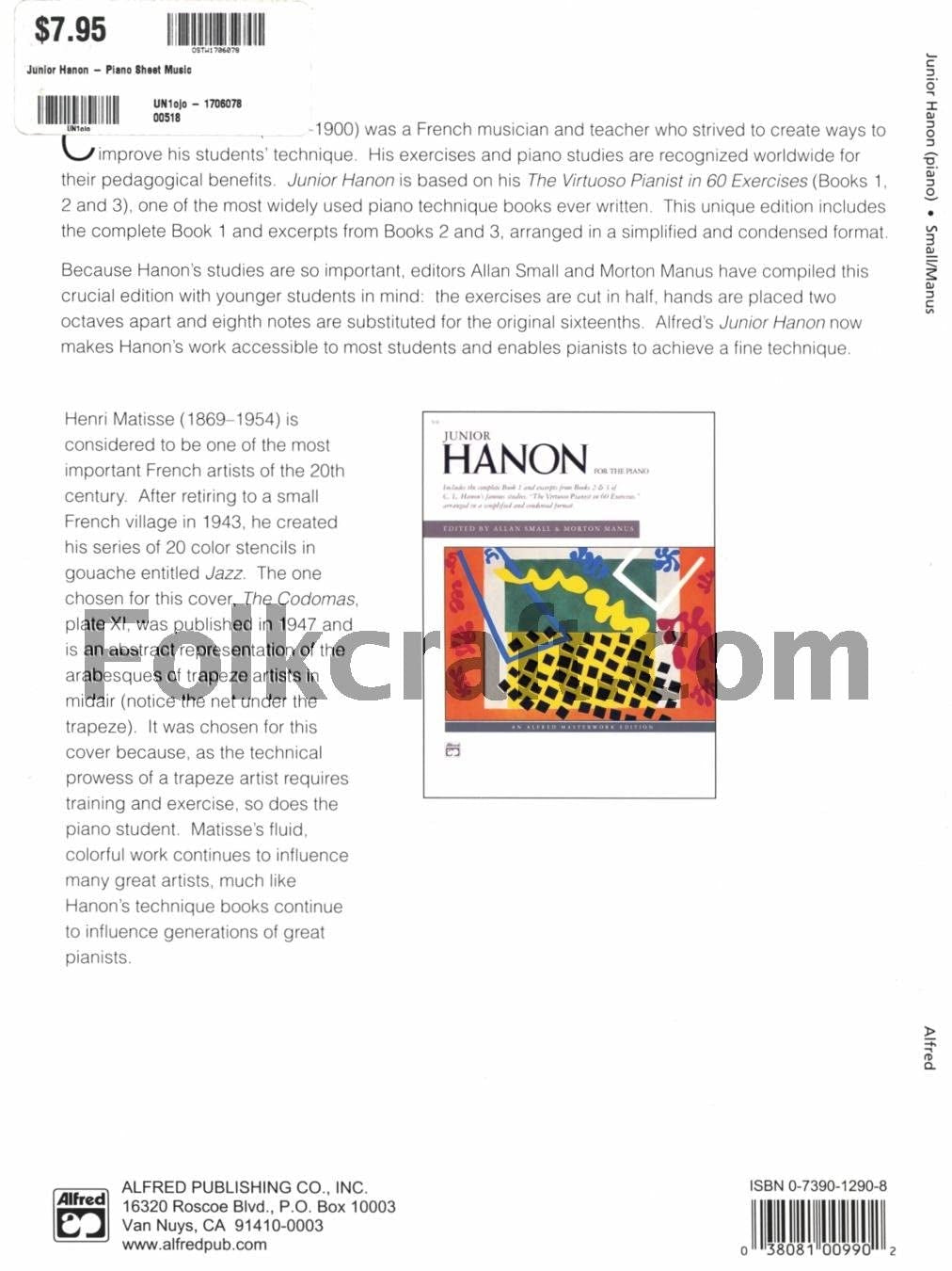 Junior Hanon (Alfred Masterwork Edition)