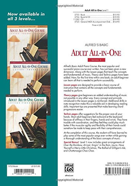 Adult All-In-One Course: Lesson-Theory-Technic: Level 1