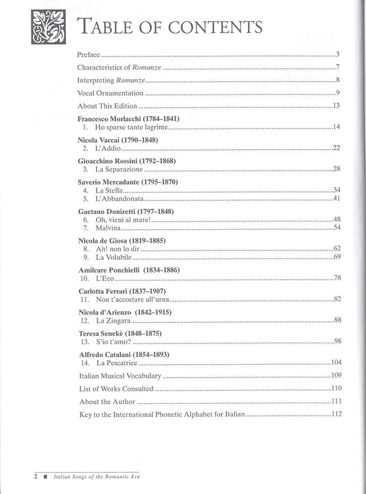 Italian Art Songs of the Romantic Era: Medium High Voice, Book & Online Audio (Italian Edition)