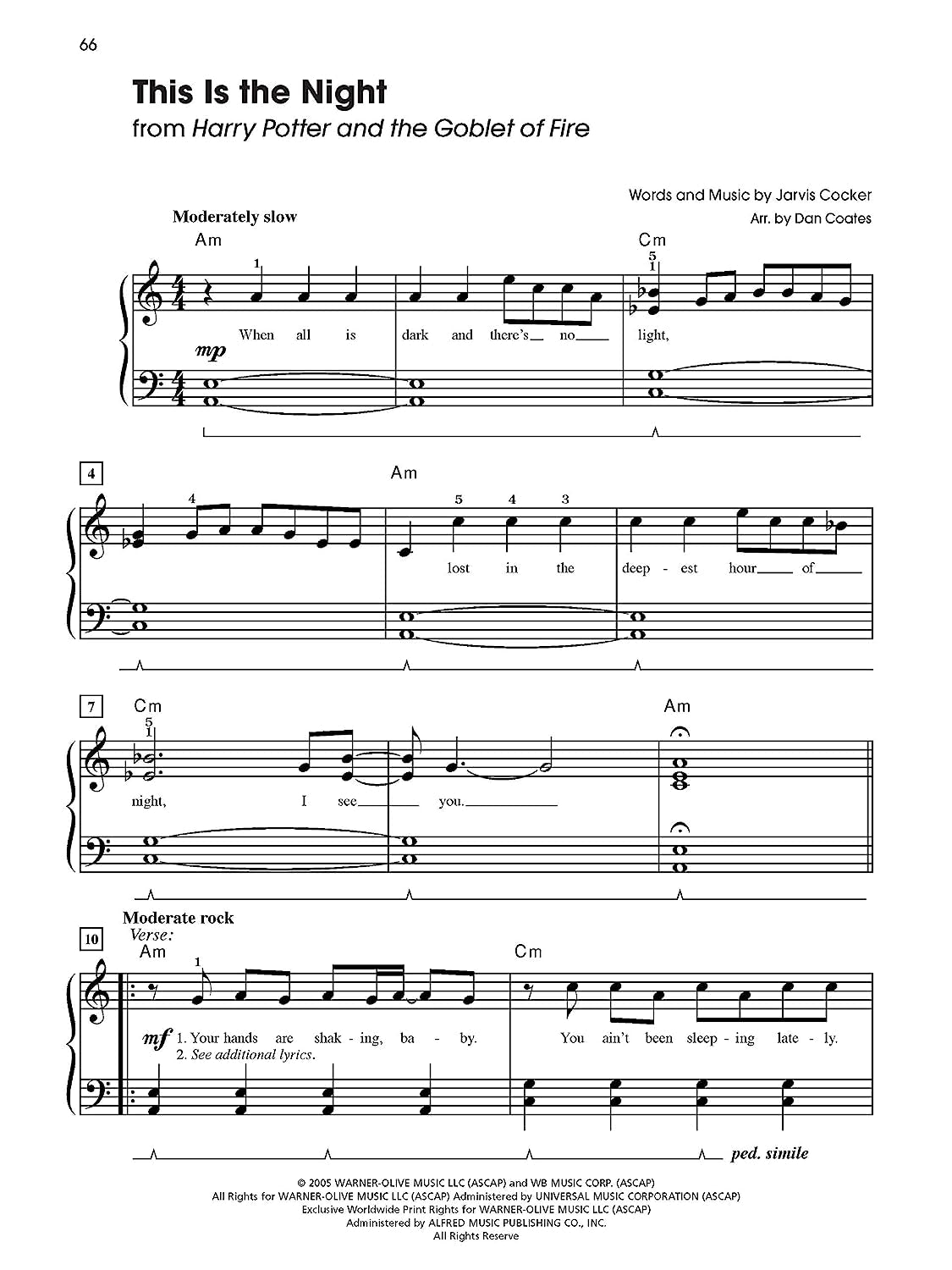 Harry Potter -- Sheet Music from the Complete Film Series: Easy Piano