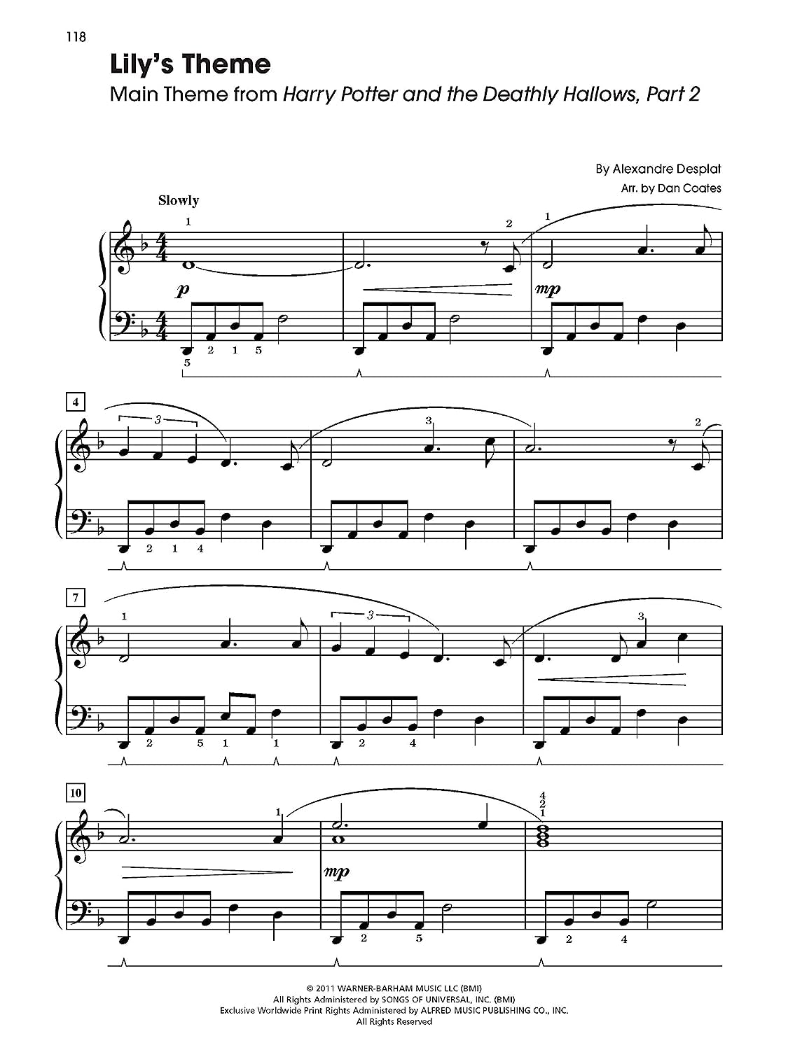Harry Potter -- Sheet Music from the Complete Film Series: Easy Piano