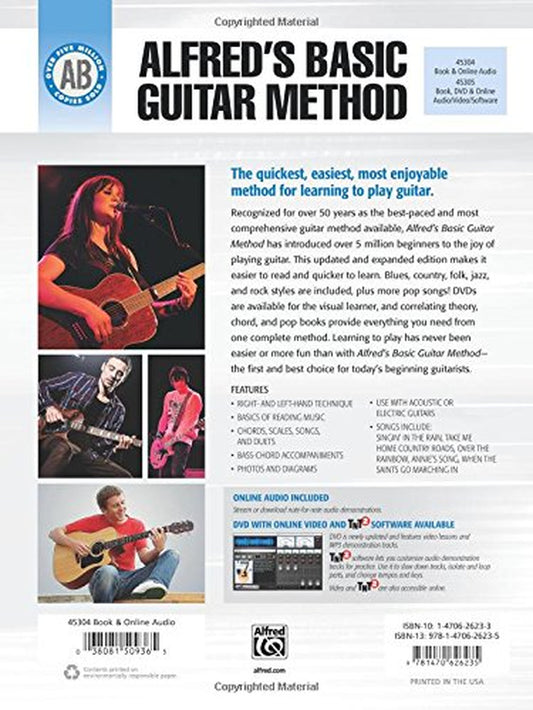 Alfred'S Basic Guitar Method, Bk 1: the Most Popular Method for Learning How to Play, Book & Online Audio (Alfred'S Basic Guitar Library, Bk 1)