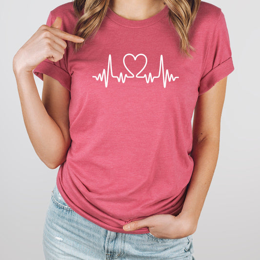 Heartbeat Graphic Tee | Valentine Nurse | Nurse Love | Nurse Appreciation | One Loved Nurse