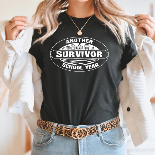 Another School Year Graphic Tee | Survivor Teacher | Elementary | Teacher | Teach | Learning | Class Room | School Staff