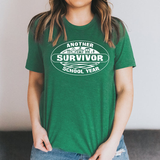 Another School Year Graphic Tee | Survivor Teacher | Elementary | Teacher | Teach | Learning | Class Room | School Staff