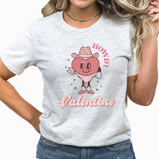 Howdy Valentine Graphic Tee | Country | Western | Cowboy | Distressed | Cowgirl | Valentine | Valentine's Day | Howdy