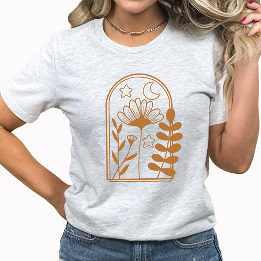 Window Frame Floral Graphic Tee | Wildflower | Boho Floral | Flower Frame