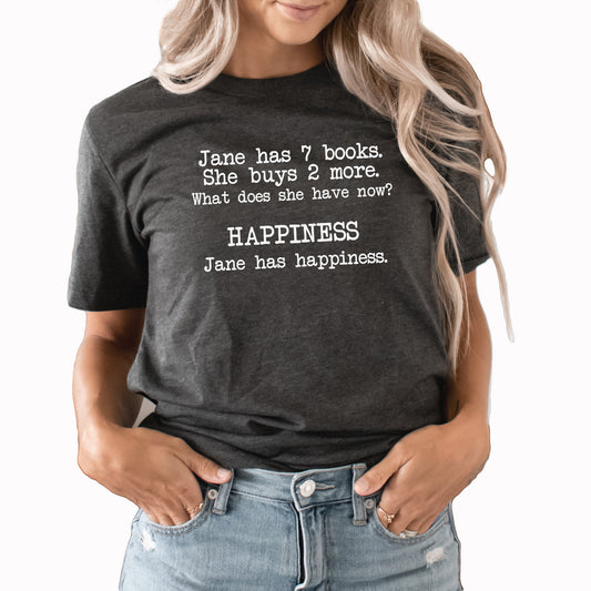 Jane Buys Books Graphic Tee | Reading | Books | Story | Book Lover | Reader | Story Time