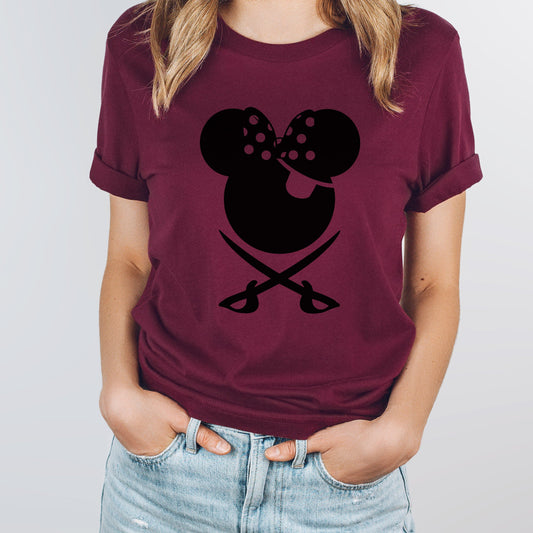 Pirate Mouse Graphic Tee | Pirate | Disneyland | Mouse Ears | Pirate | Theme Park | Minnie Mouse