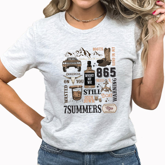 7 Summers Graphic Tee | Country | Wallen | Lyrics | Western | Cowboy Boots | Country Music