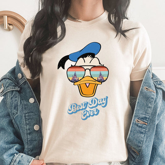 Best Day Ever Donald Duck Graphic Tee | Disney | Donald Duck | Theme Park | Sunglasses | Disney Castle | Best Day Ever