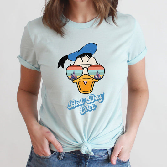 Best Day Ever Donald Duck Graphic Tee | Disney | Donald Duck | Theme Park | Sunglasses | Disney Castle | Best Day Ever