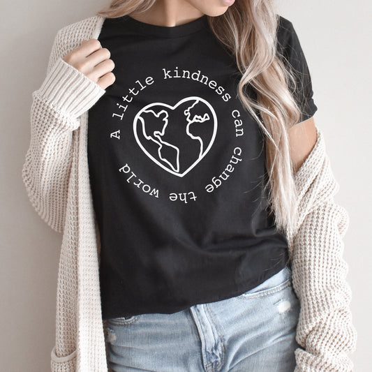 A Little Kindness World Graphic Tee | Scatter Kindness | Be Kind