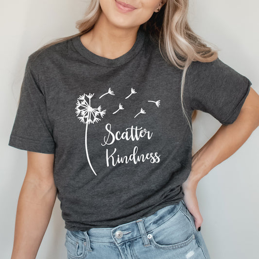 Scatter Kindness Graphic Tee | Be Kind | Kindness Dandelion | Scatter | Kind Matters