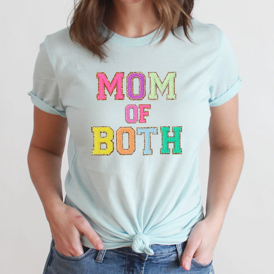 Mom Of Both Graphic Tee | Mother | Mama | Varsity Lettering | Mother's Day Gift | Mom Of Both