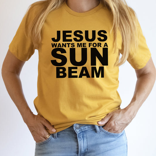 Sunbeam Graphic Tee | Jesus Wants Me For A Sunbeam | Jesus Loves Me | Primary Song | Church | Religious | Church Song
