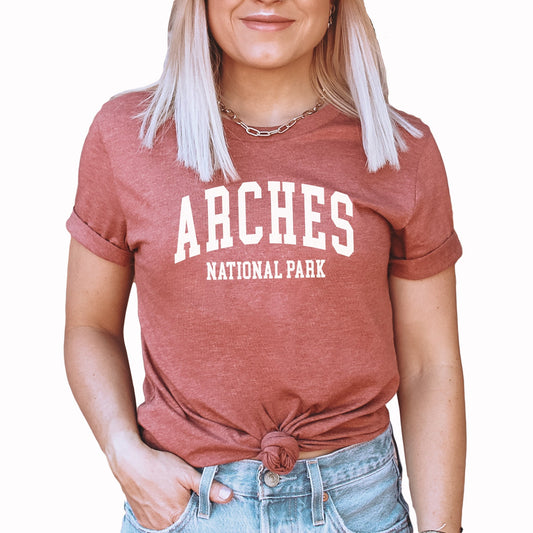 Arches National Park Graphic Tee | White Design | Utah | Adventure | Hiking | Vacation | Trip | Site Seeing | Red Rock