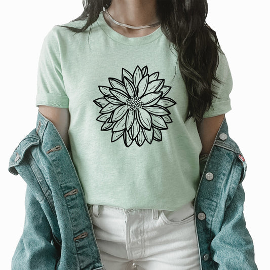 Dahlia Graphic Tee | Flower | Summer Floral | Summer Soul | Dahlia